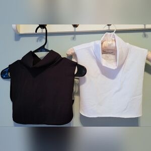 2 VERMONT COUNTRY STORE Turtleneck DIckies Mock NeckWhite Black